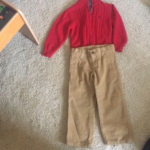 Boys size 4 Red nautica matching set